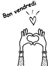 Gif animé Bon vendredi coeur mains